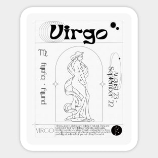 Virgo Zodiac Sign Personality Card Sticker